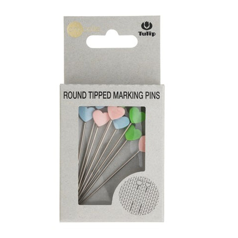 Round Tipped Marking Pins Heart