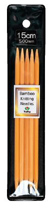 Bamboo Knitting Needles 15cm (5pcs)
